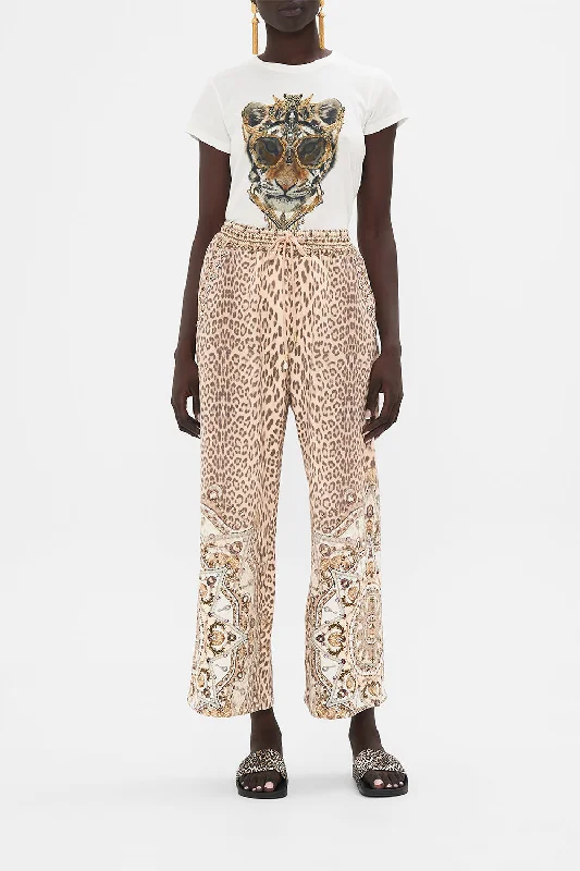 EMBELLISHED STRAIGHT LEG TRACK PANT GROTTO GODDESS