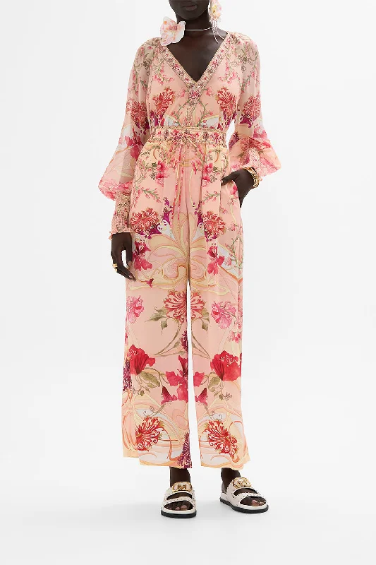 STRAIGHT LEG PANT BLOSSOMS AND BRUSHSTROKES