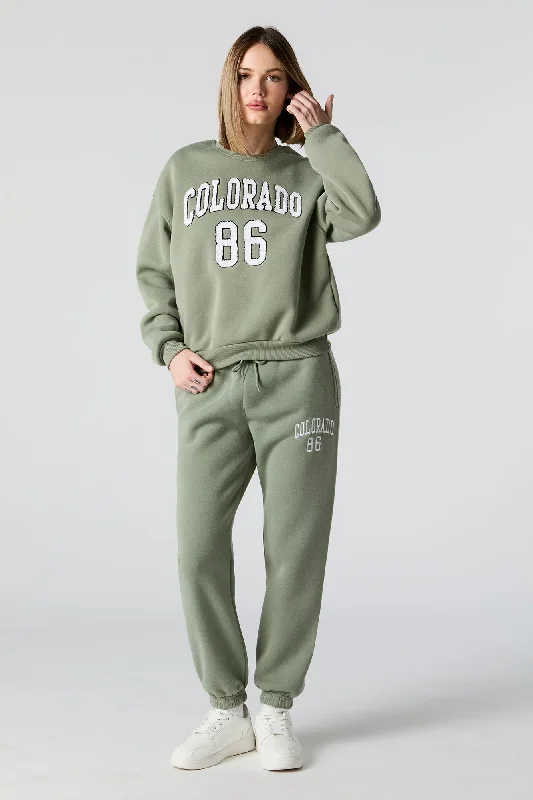 Colorado Embroidered Fleece Everyday Jogger