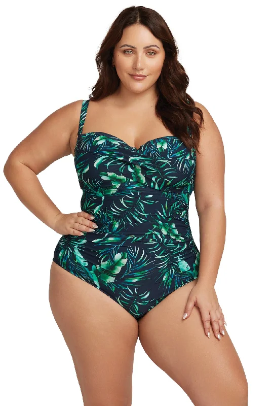 Palmspiration Botticelli Bandeau D DD Underwire One Piece Swimsuit - Final Sale