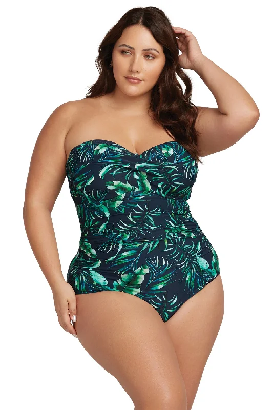 Palmspiration Botticelli Bandeau D DD Underwire One Piece Swimsuit - Final Sale