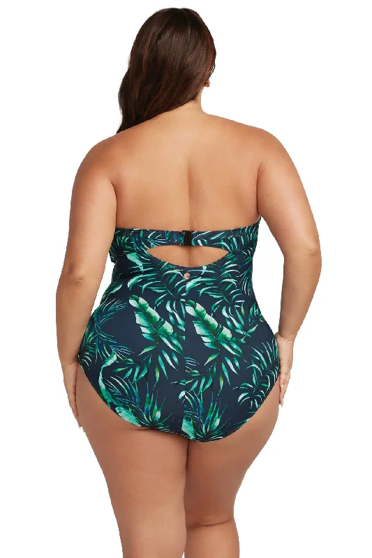 Palmspiration Botticelli Bandeau D DD Underwire One Piece Swimsuit - Final Sale