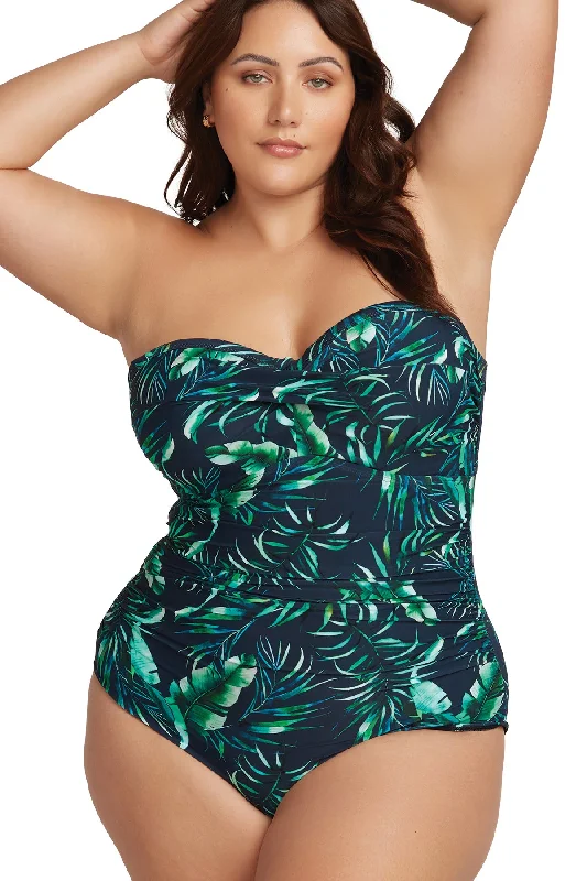 Palmspiration Botticelli Bandeau D DD Underwire One Piece Swimsuit - Final Sale