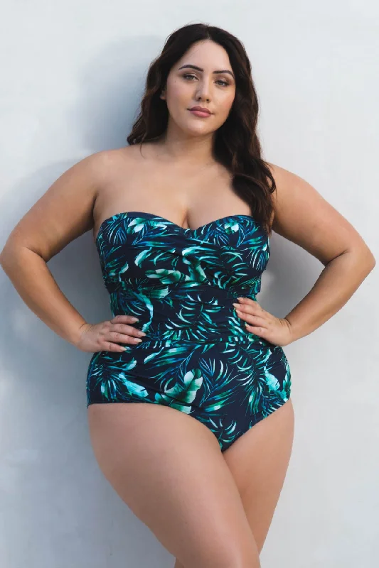 Palmspiration Botticelli Bandeau D DD Underwire One Piece Swimsuit - Final Sale