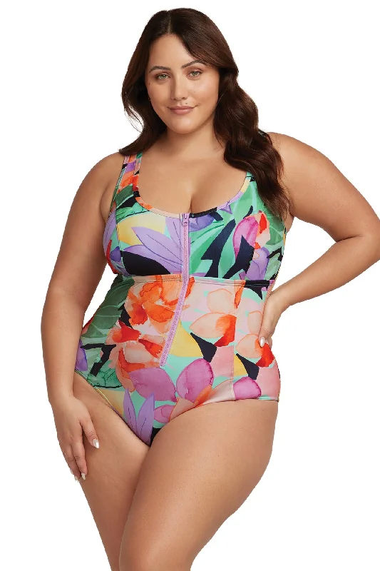 Natare Flo Fuseli Chlorine Resistant One Piece Swimsuit