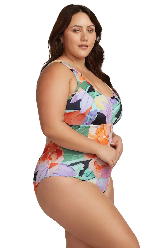 Natare Flo Fuseli Chlorine Resistant One Piece Swimsuit