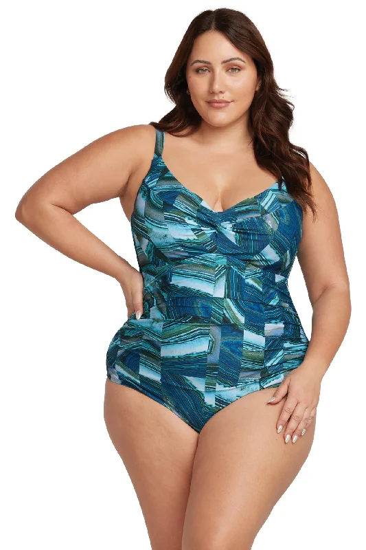 Chalcedony Monet Underwire D - DD One Piece Swimsuit - Final Sale