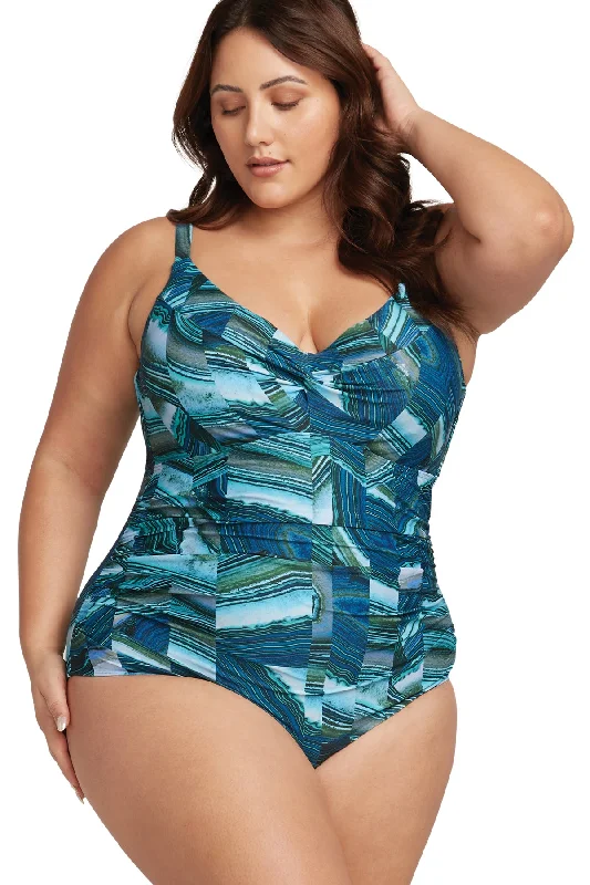 Chalcedony Monet Underwire D - DD One Piece Swimsuit - Final Sale