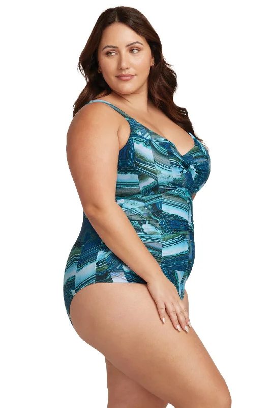 Chalcedony Monet Underwire D - DD One Piece Swimsuit - Final Sale