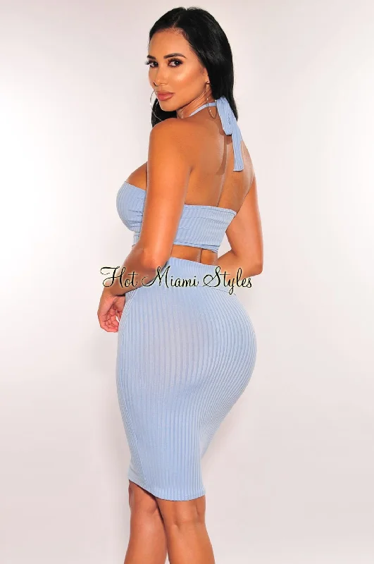 baby-blue-ribbed-halter-cut-out-button-up-skirt-two-piece-set