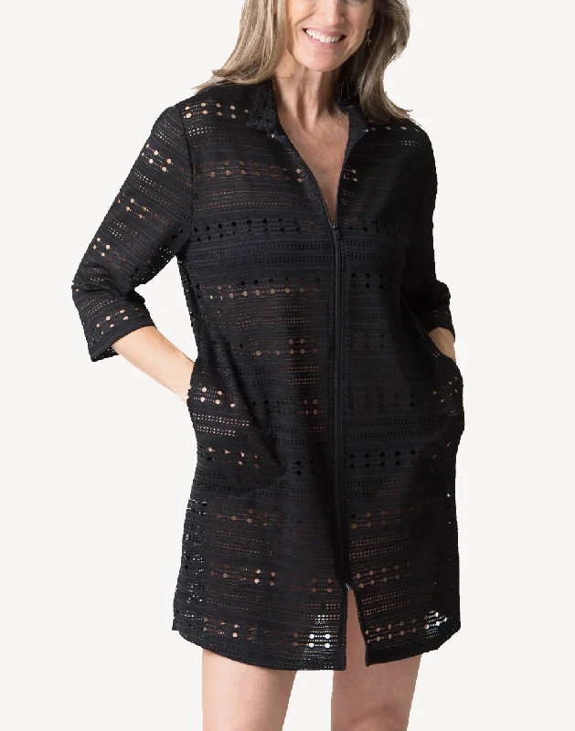 Eden Rock Zip Front Plus Size Cover Up