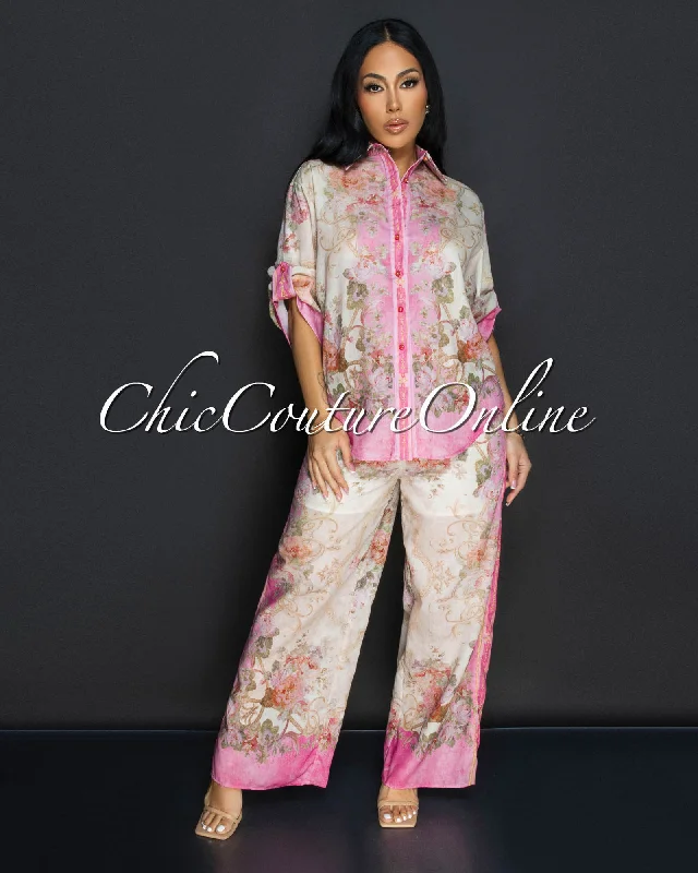 lovena-pink-floral-collared-shirt-wide-capri-pants-set