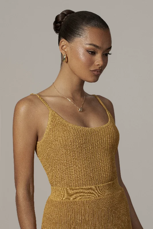 mustard-serena-ribbed-skirt-set