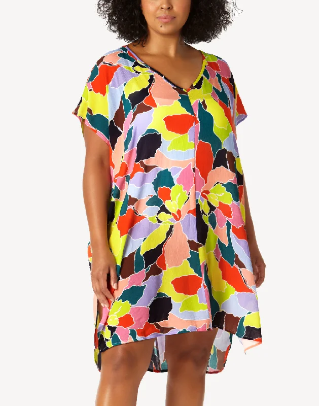 Petal Party Plus Size Easy Tunic Cover Up