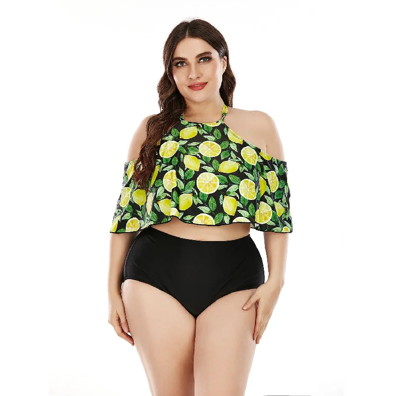 Plus Size Crop Tankini Swimsuit for Women