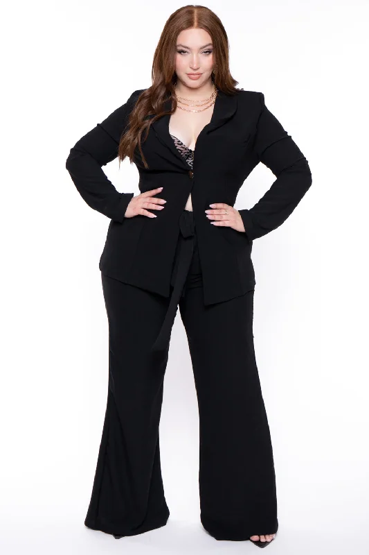 Plus Size HBIC Pant Suit - Black