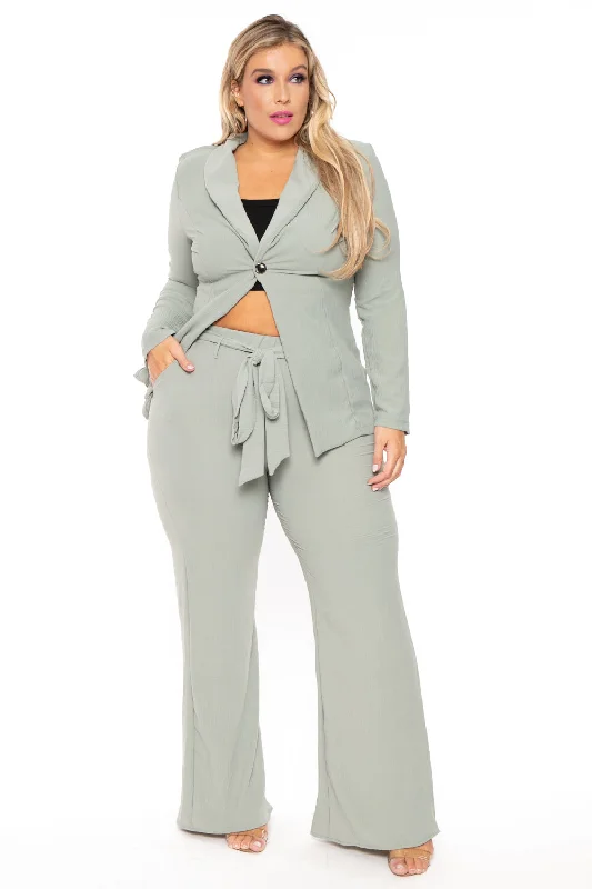 Plus Size HBIC Pant Suit - Sage