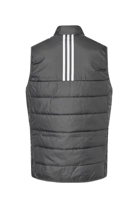 Adidas Womens Full Zip Puffer Vest - Grey - NEW