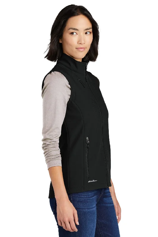 Eddie Bauer Womens Stretch Soft Shell Full Zip Vest - Deep Black