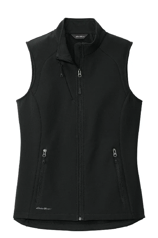 Eddie Bauer Womens Stretch Soft Shell Full Zip Vest - Deep Black