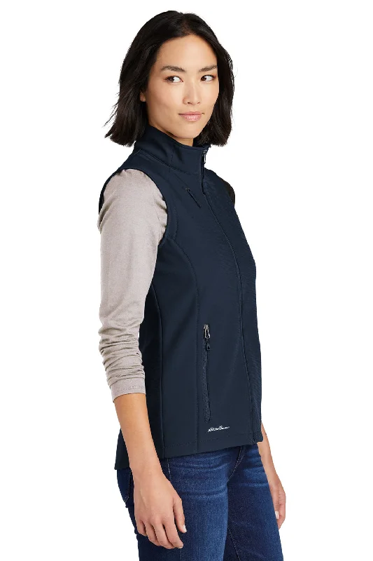 Eddie Bauer Womens Stretch Soft Shell Full Zip Vest - River Navy Blue