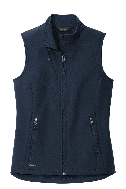 Eddie Bauer Womens Stretch Soft Shell Full Zip Vest - River Navy Blue