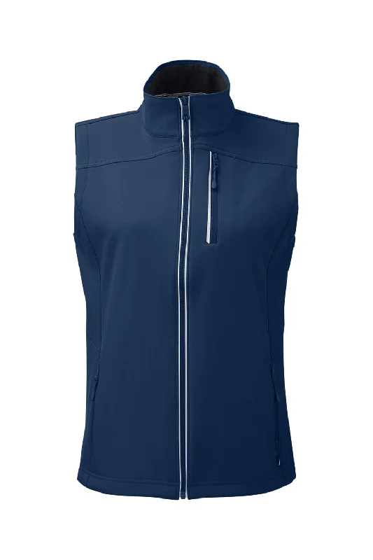 Nautica Womens Wavestorm Wind & Water Resistant Full Zip Vest - Navy Blue