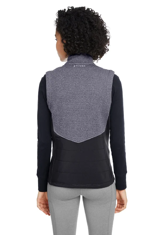 Spyder Womens Pursuit Full Zip Vest - Heather Black/Black