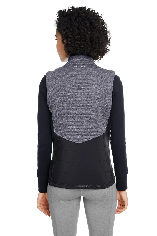 Spyder Womens Pursuit Full Zip Vest - Heather Frontier Blue/Black