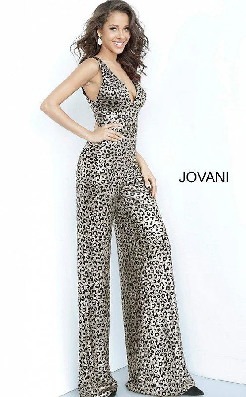 Jovani 8112 Long Formal Sleeveless Jumpsuit