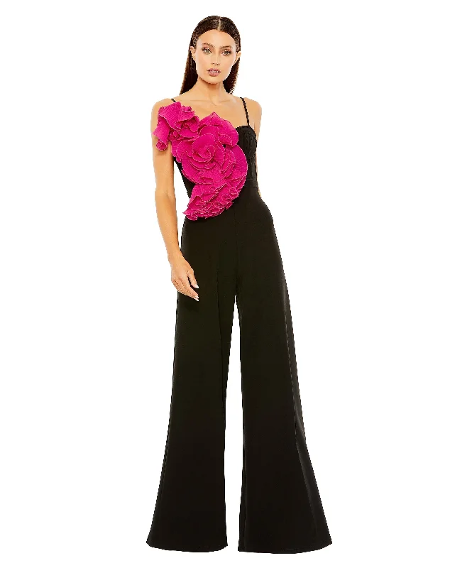 Mac Duggal 11767 Long Formal Ruffle Wide Leg Jumpsuit