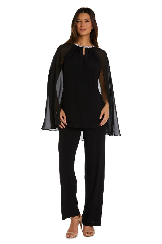 R&M Richards 9104 Cape Formal Long Jumpsuit