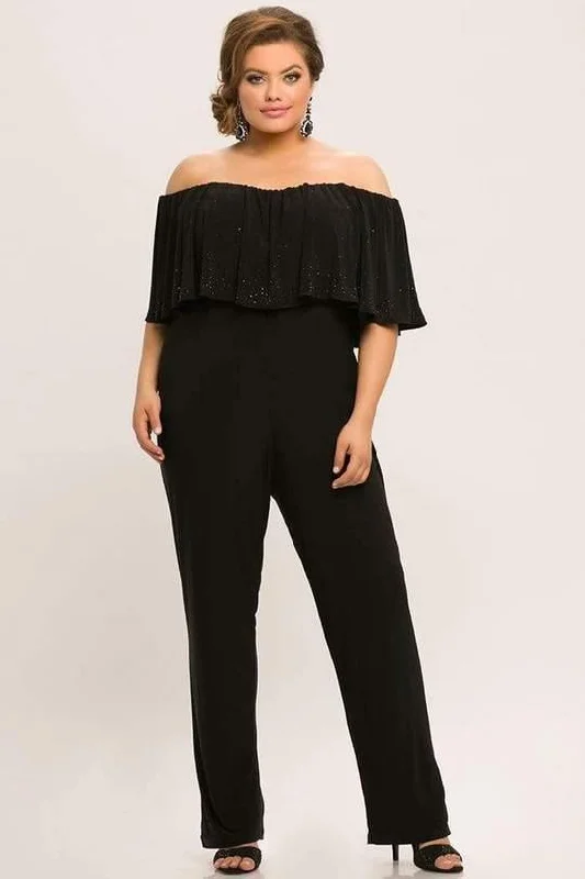 Sydneys Closet Formal Off Shoulder Jumpsuit