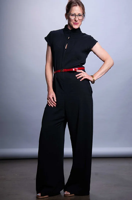 Updraft Jumpsuit - Black Rayon