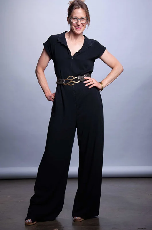 Updraft Jumpsuit - Black Rayon