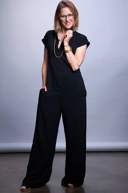 Updraft Jumpsuit - Black Rayon