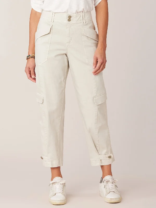 ""Ab""solution High Rise Utility Pant with Buttoned Hem