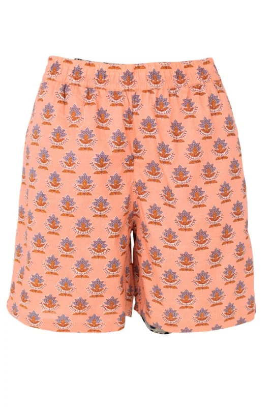 Black Colour - Bcflora Shorts - Lily Peach