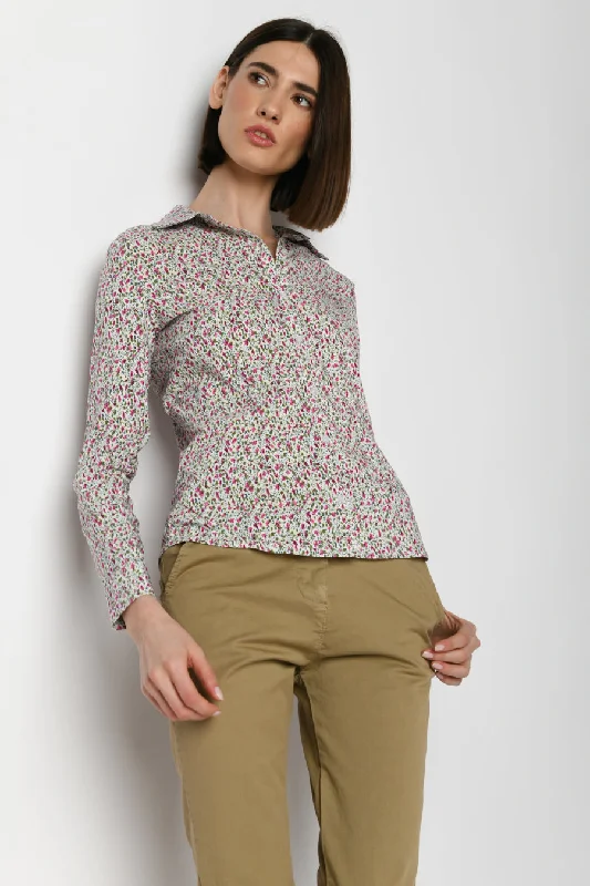 Camicia a stampa micro floreale