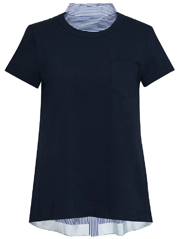 Chest Pocket Back Stripe T-Shirt