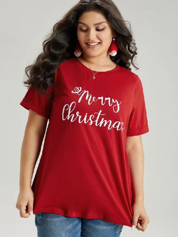 christmas-print-round-neck-t-shirt