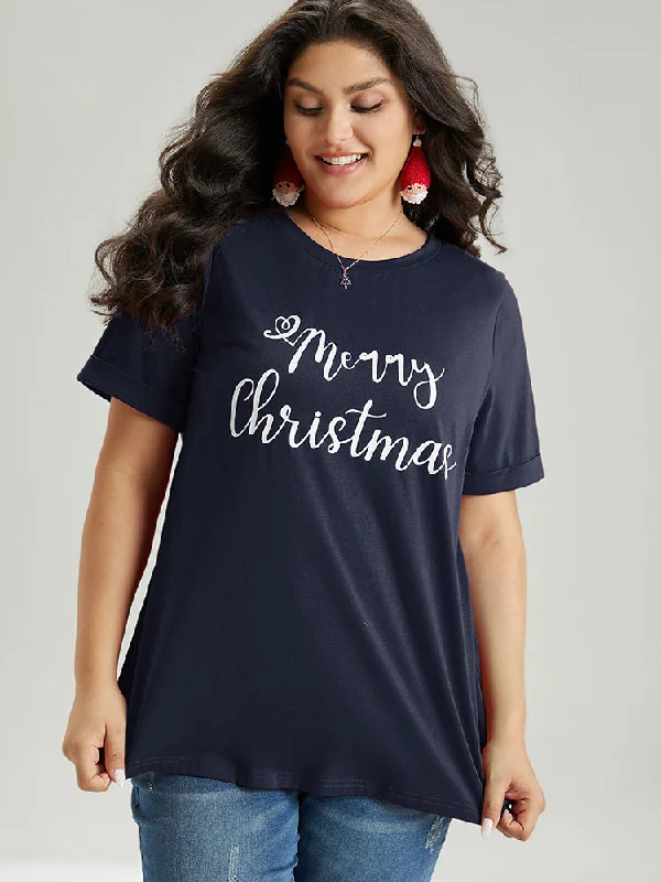 christmas-print-round-neck-t-shirt