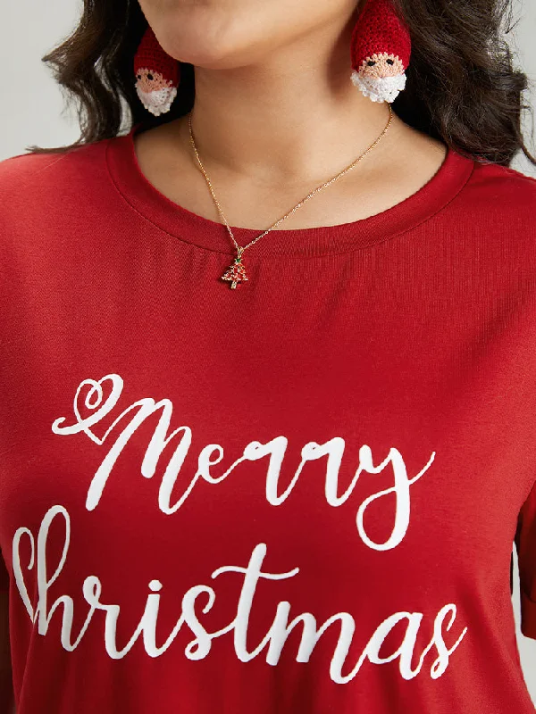 christmas-print-round-neck-t-shirt