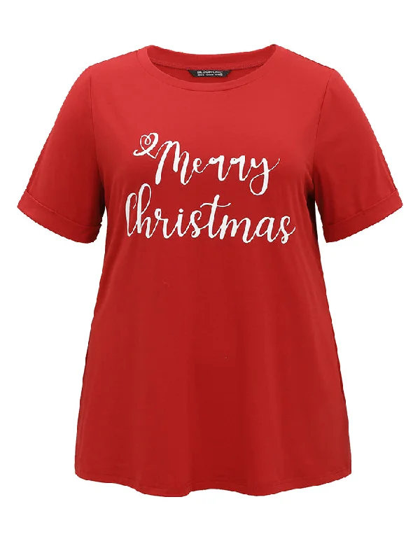 christmas-print-round-neck-t-shirt