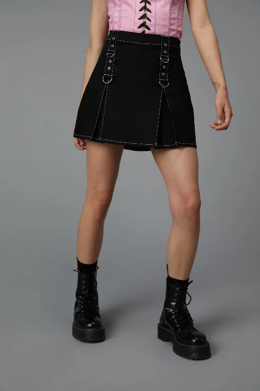 Contrast Stitch Skort