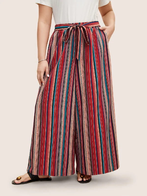 contrast-striped-tie-knot-wide-leg-pants