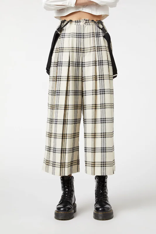 Crescent Tartan Pleated Culottes