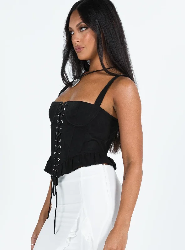 cuatro-corset-top-black