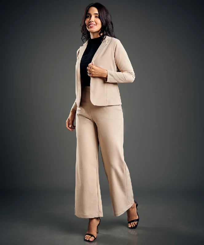 Flared Out Formal Beige Pant