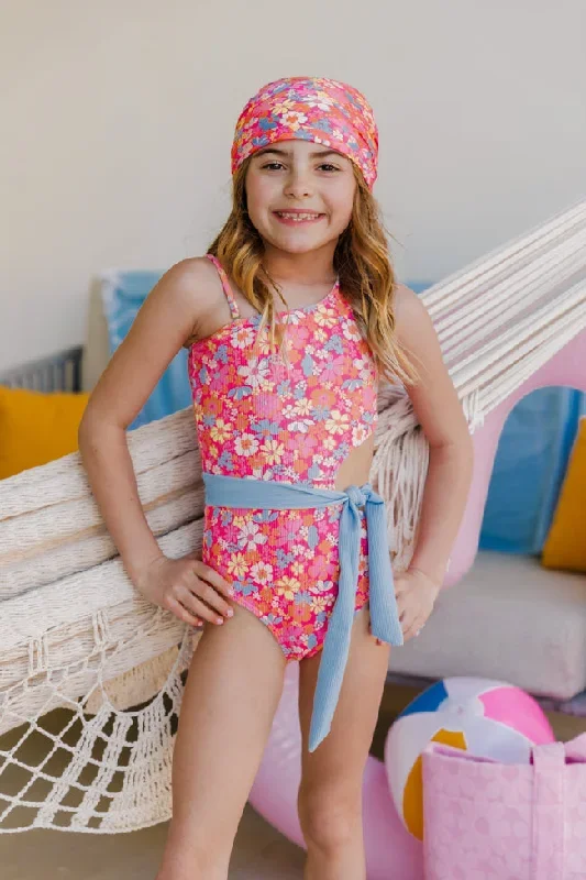 Girl's Under The Sun Floral One Piece Swimsuit